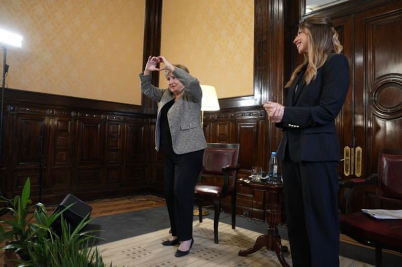 Georgieva habló ante un grupo de estudiantes de distintas universidades el lunes por la tarde