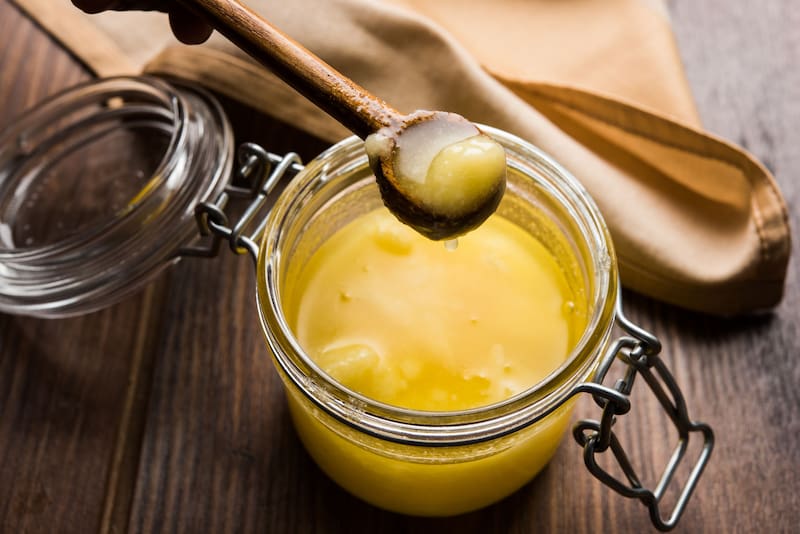 Consumo de mantequilla ghee