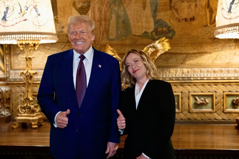 Giorgia Meloni durante un encuentro con Donald Trump (Fuente: Archivo).