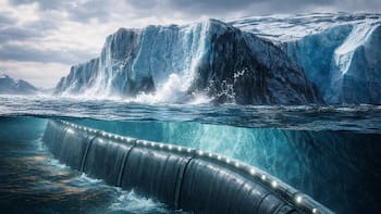 Proponen construir un muro enorme bajo el océano para detener el colapso de la humanidad y frenar el glaciar que hundirá ciudades enteras