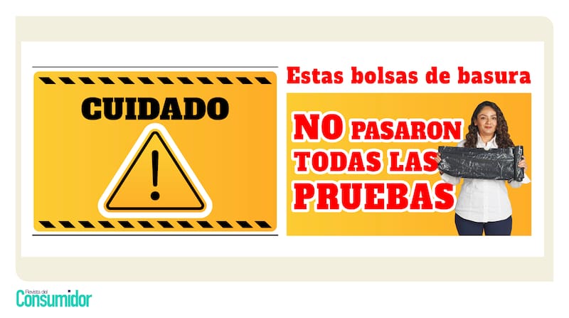 Qué fallas detectó Profeco en las bolsas de basura.