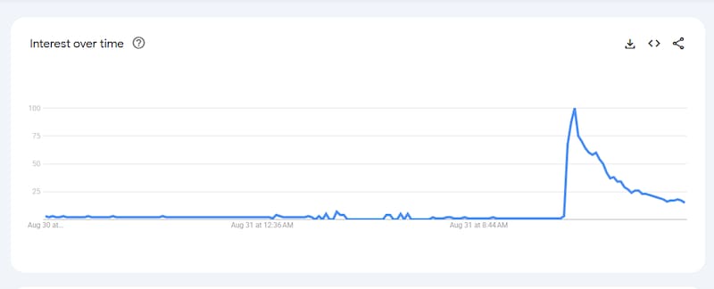 Gráfico de interés a lo largo del tiempo.