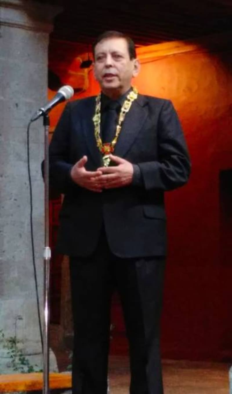 Gran Maestro de la Orden con Grado 9° de la Respetable Logia Simbólica Quetzalcoatl No. 2. Fuente: Ritonacionalmx.