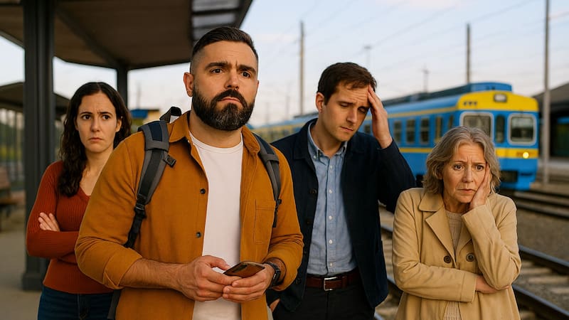 Gran noticia para los pasajeros: te devuelven hasta el 100% del pasaje del tren por 30 minutos de demora, ¿cómo pedirlo? Foto: Copilot IA