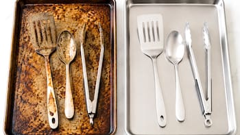 Ni vinagre ni bicarbonato: la mejor forma de quitar la grasa de las bandejas y las fuentes de cocina
