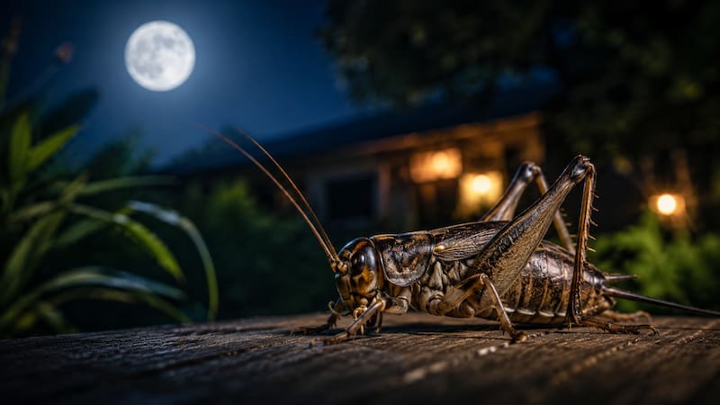 Escuchar grillos cantar en tu casa o jardín por la noche: qué significa y por qué es una buena señal.
