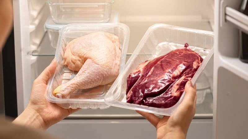 Cómo guardar carne y pollo en la heladera.