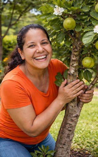 Ideal para jardines pequeños: el árbol frutal que florece todo el año, da sombra, no levanta el piso y aguanta sequías