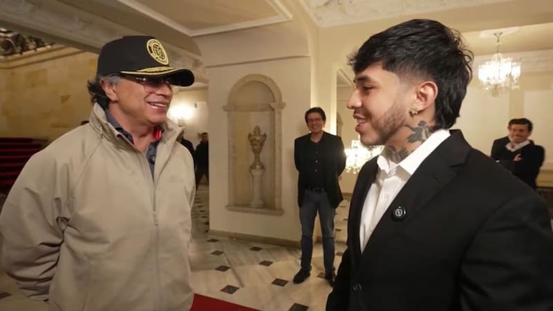 Gustavo Petro recibió a Westcol en la Casa de Nariño en una transmisión que superó los 700.000 espectadores en vivo.