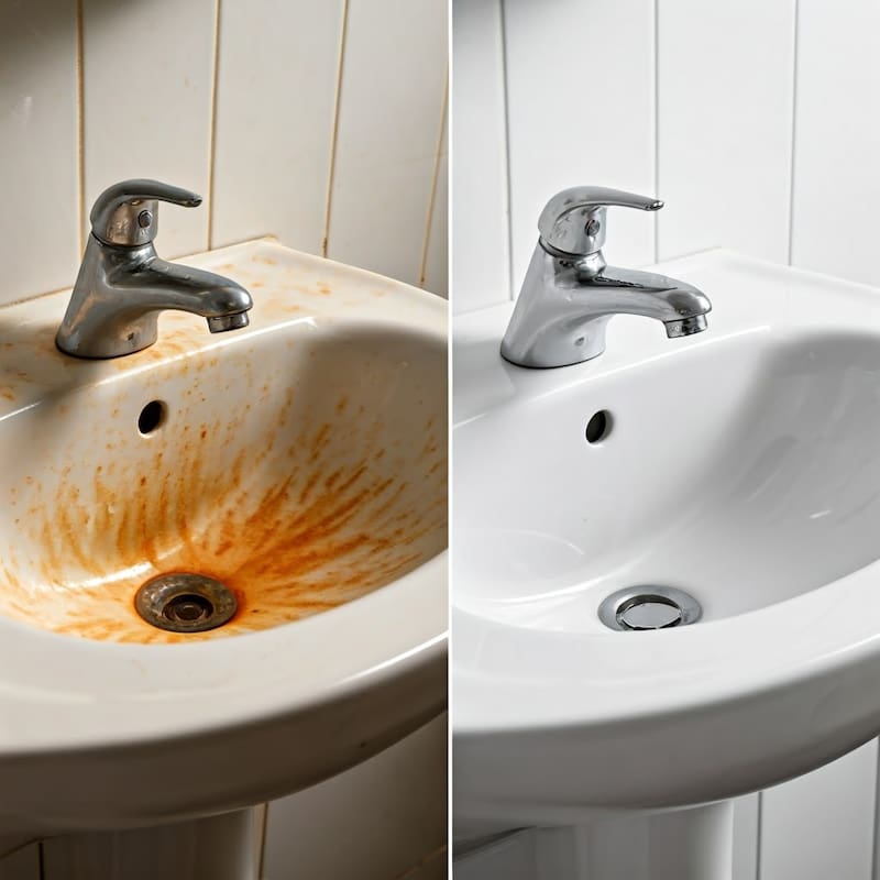 Ilustración de la eliminación del sarro en el baño. Fuente: archivo.
