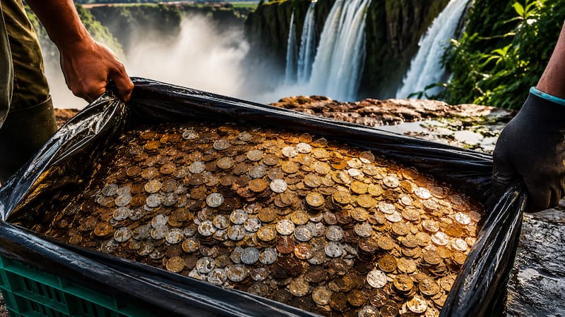 Hallaron una fortuna en las Cataratas