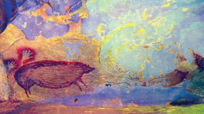 Hallazgo arqueológico del siglo: hallan la obra de arte más antigua de la humanidad. Foto: AA Oktaviana