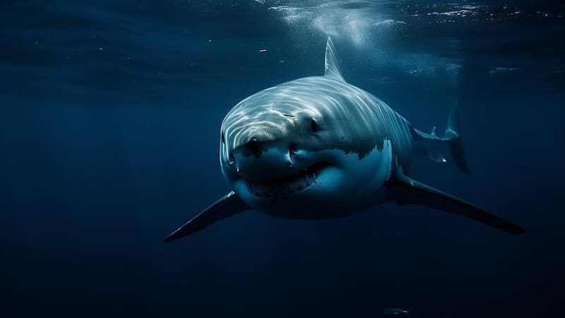 A 3.5-metre shark trapped in a canal has become a public sensation.