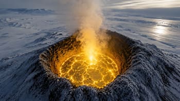 Hallazgo insólito: descubren un volcán en la Antártida que lanza oro al aire todos los días