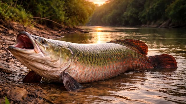 Hallazgo insólito: encontraron un pez gigante de 150 kilos que respira afuera del agua y sobrevive a condiciones extremas