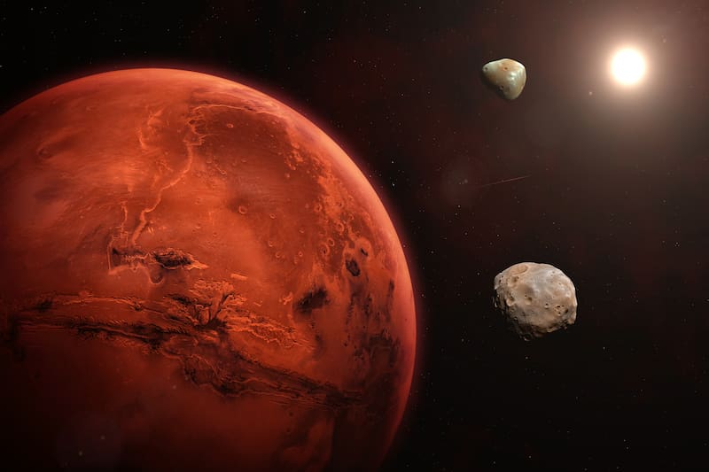 Unlike Earth, however, a year on Mars lasts almost twice as long.
