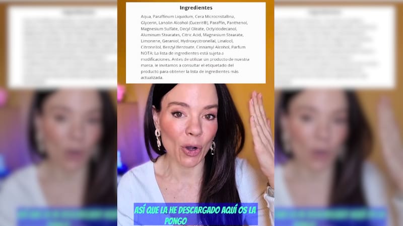 Helera Rodero, farmacéutica, en un reel de Instagram explicando la composición de la crema Nivea de lata azul.