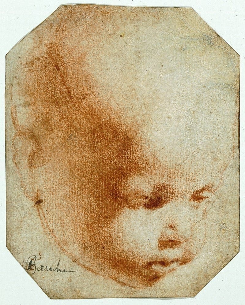 El dibujo Holy Child (Santo Niño), atribuido a Leonardo Da Vinci.