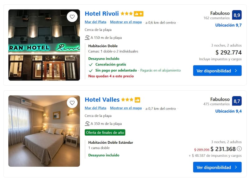 Hoteles en Mar del Plata