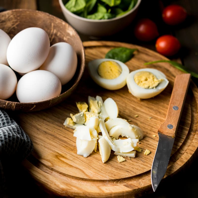 Huevos cocidos. Fuente: Archivo.