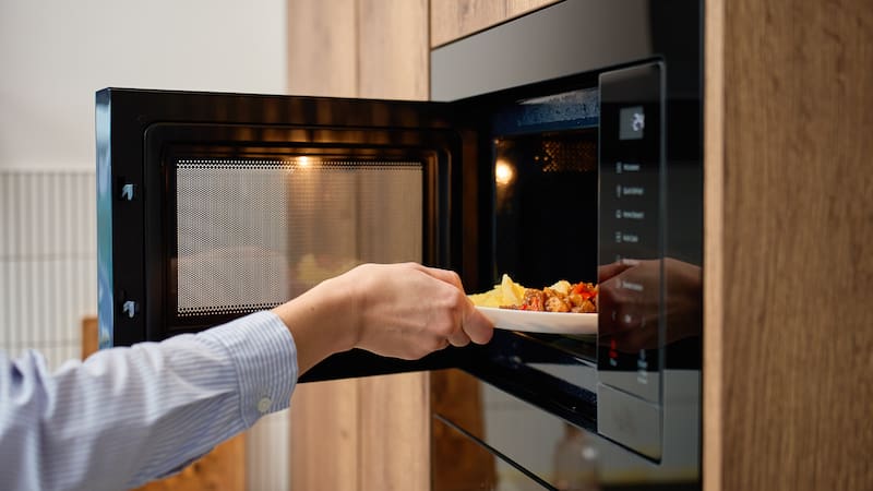 Ideal for small kitchens: the 2-in-1 microwave and oven that saves space, lets you defrost or cook with hot air, and costs around $220.