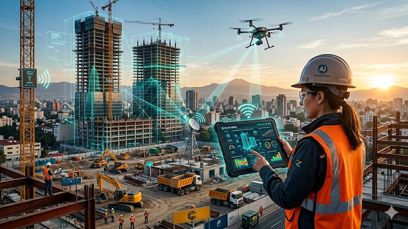 El futuro de la construcción | Imagen generada con la IA de Gemini