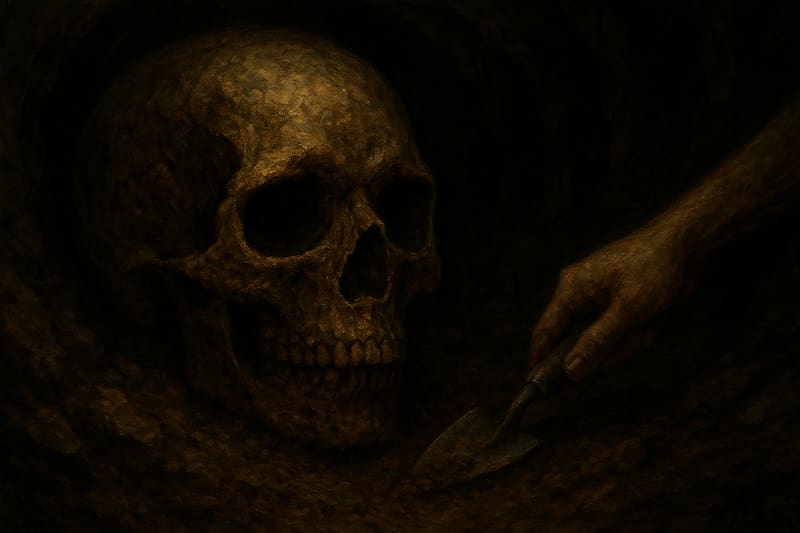 Ilustración de fósiles antiguos.
