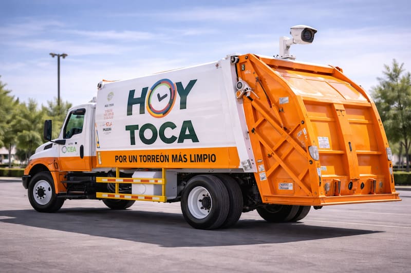 Imagen ilustrativa del camión de recolección de residuos que incorporará cámaras de vigilancia. (Foto: IA)