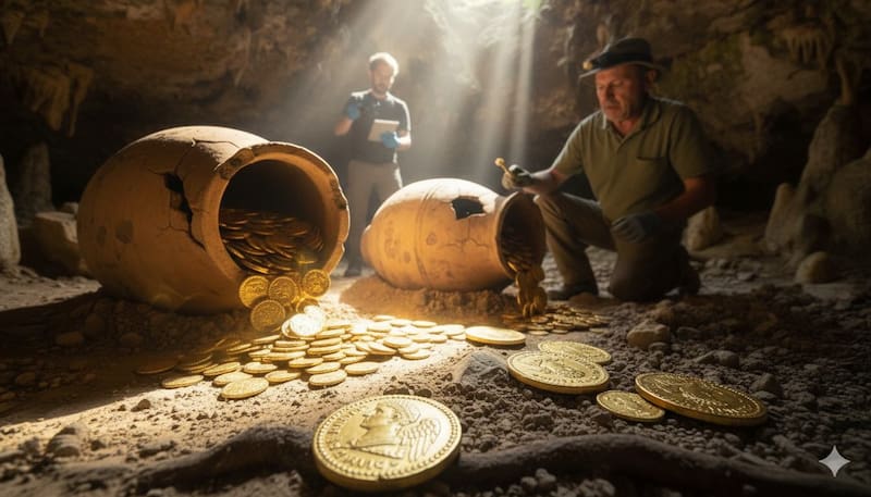 Milagro bajo tierra | Hallan monedas y lingotes de oro en un campo cultivado y enriquecerá a un solo país.