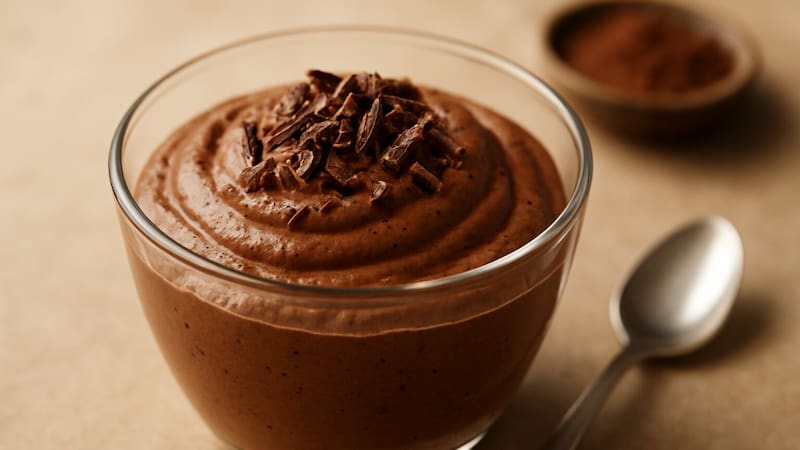 Esta receta proporciona una alternativa saludable y sin azúcar al tradicional mousse de chocolate.