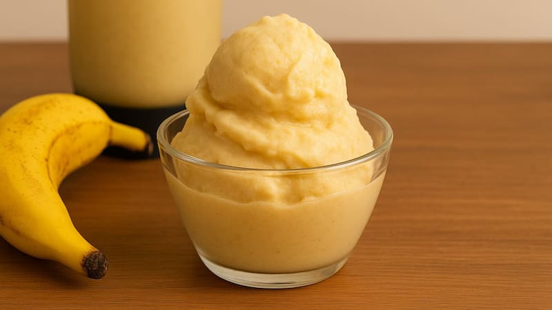 Cómo preparar helado de banana hecho en casa: la receta en la licuadora con 2 ingredientes y en minutos. (Fuente: IA)
