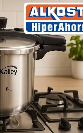 Alkosto liquida una olla a presión de alta capacidad y protección fortalecida para cocinar más veloz por menos de $98.000
