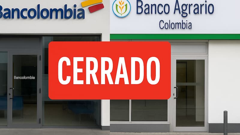 El cierre temporal de las dos entidades financieras altera la atención presencial. (Fuente: Representación creada con IA)