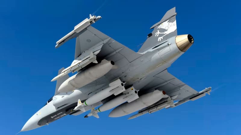 El Gobierno adquirió diecisiete aviones de guerra Gripen a Suecia y se alista. (Fuente: Web Saab)