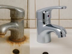 Ni vinagre ni carbonato: el truco viral para eliminar el sarro de las canillas y las manchas amarillentas del inodoro al instante