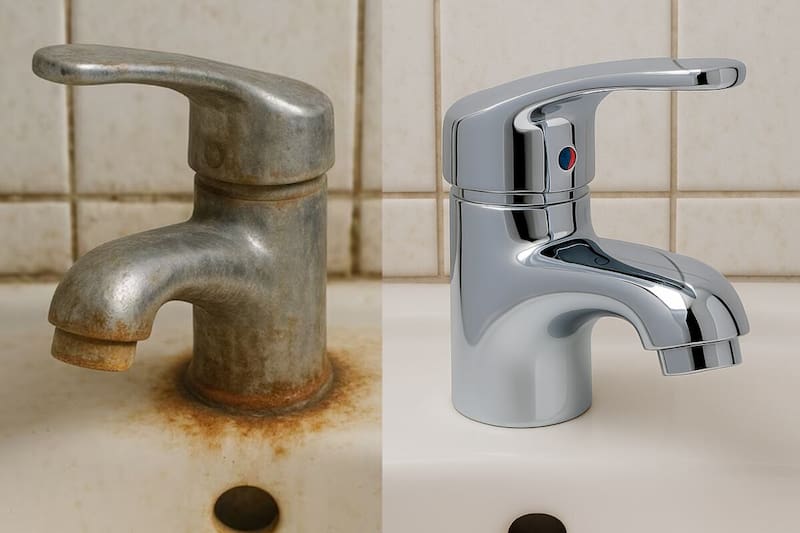 Ni vinagre ni bicarbonato: el truco viral para quitar el sarro de las canillas y las manchas amarillentas del inodoro al instante.