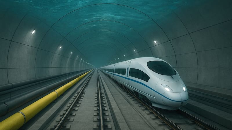 Así será el túnel submarino más grande del mundo: unirá dos continentes bajo el océano Ártico y se recorrería en minutos.
