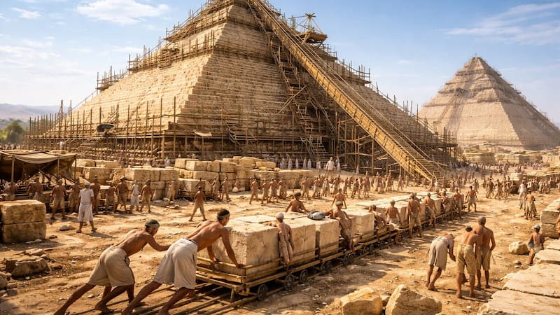 Revelan el auténtico origen de las pirámides en Egipto: emplearon una tecnología muy avanzada (Fuente: ChatGPT - creada con IA).