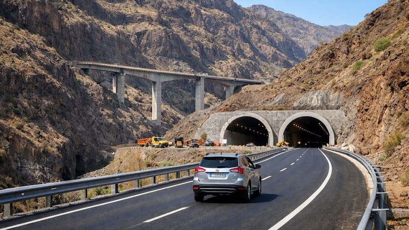 La obra de más de 200 millones de euros que transformará Gran Canaria: tendrá nueve túneles y dos viaductos (ChatGPT)