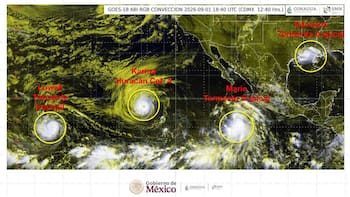 Se aproxima un “Tren de ciclones tropicales”: alerta de Conagua por lluvias y fuertes vientos en México por Marie, Karina, Lowell y Edouard