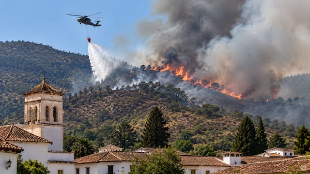 Incendio en Villa de Leyva habría sido provocado: más de 250 personas trabajan para controlar la emergencia