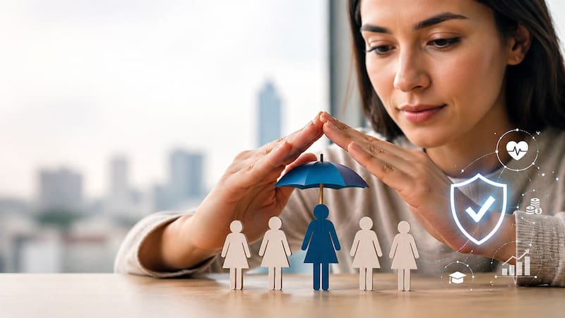 Inclusión de mujeres en seguros (creada con IA).