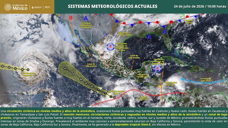 Se espesran tormentas eléctricas, posible granizo y rachas de viento que podrían ocasionar afectaciones en distintas regiones.
