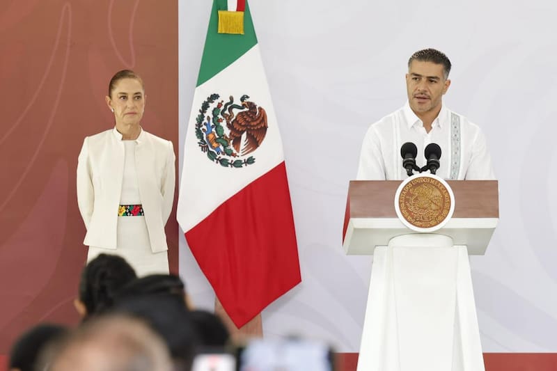 "En 22 meses, la reducción del homicidio doloso es la mitad de cuando recibimos”, indicó en la Mañanera", Sheinbaum.
