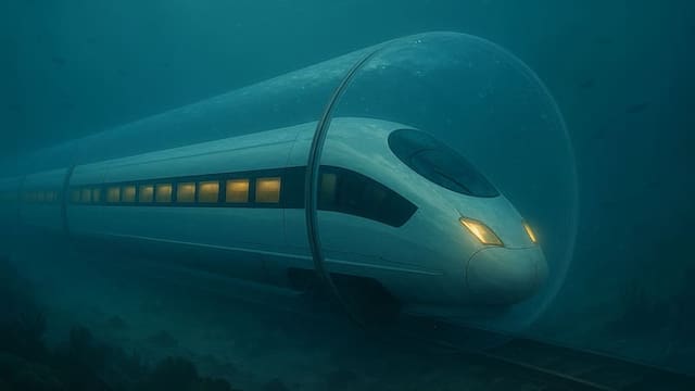 Planean construir el tren bala subacuático que se desplazará a más de 250 km/h por el túnel submarino más largo del mundo y conectará dos ciudades clave