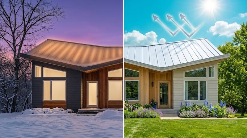 The coating is designed to behave differently depending on the temperature.