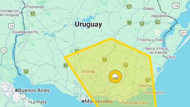 Inumet emite advertencia amarilla por tormentas y lluvias abundantes