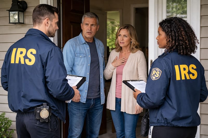 IRS puede visitar a quienes no hayan cumplido en tiempo y forma con sus obligaciones fiscales. Fuente: imagen ilustrativa ChatGPT.