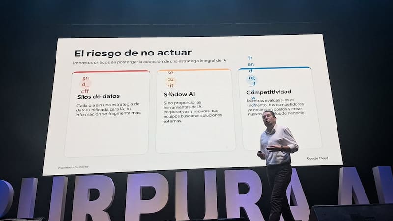 Isaac Arellano, director del segmento corporativo de Google, durante el Púrpura Summit en Yucatán | Foto: El Cronista