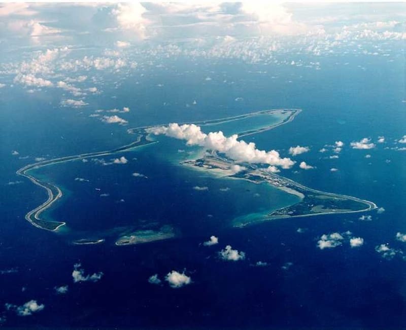 La Isla Diego García., en el Archipiélago Chagos